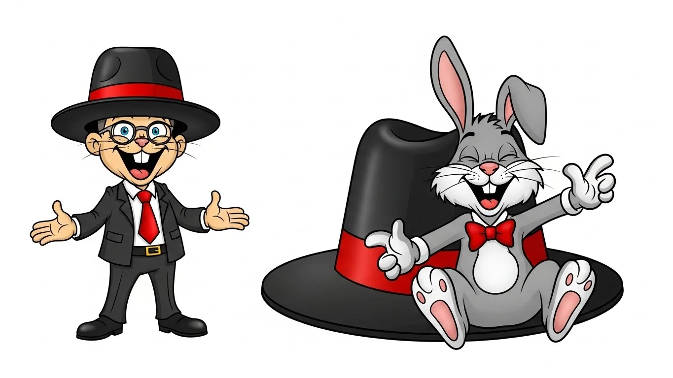 Classic Hat and Rabbit Humor