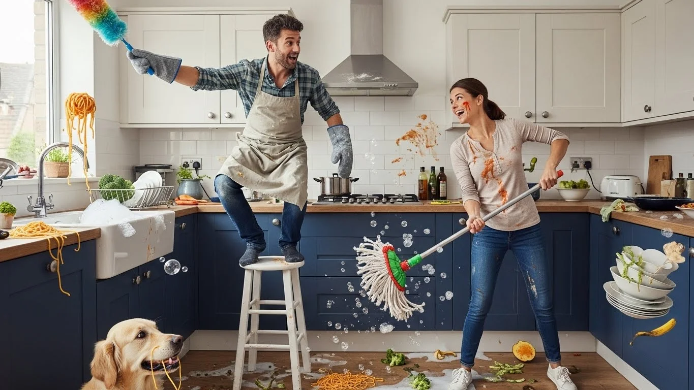 Kitchen Cleanup Comedy