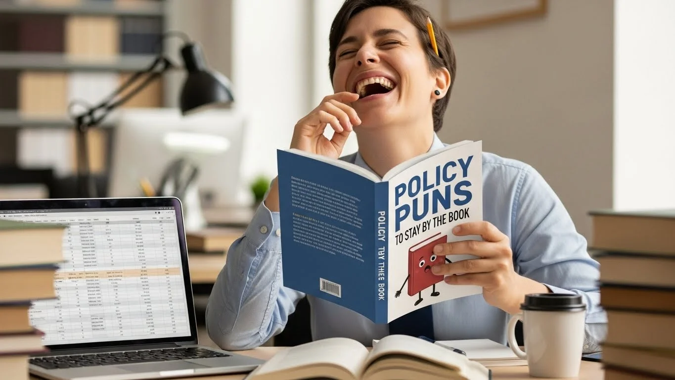 Policy Puns to Stay by the Book