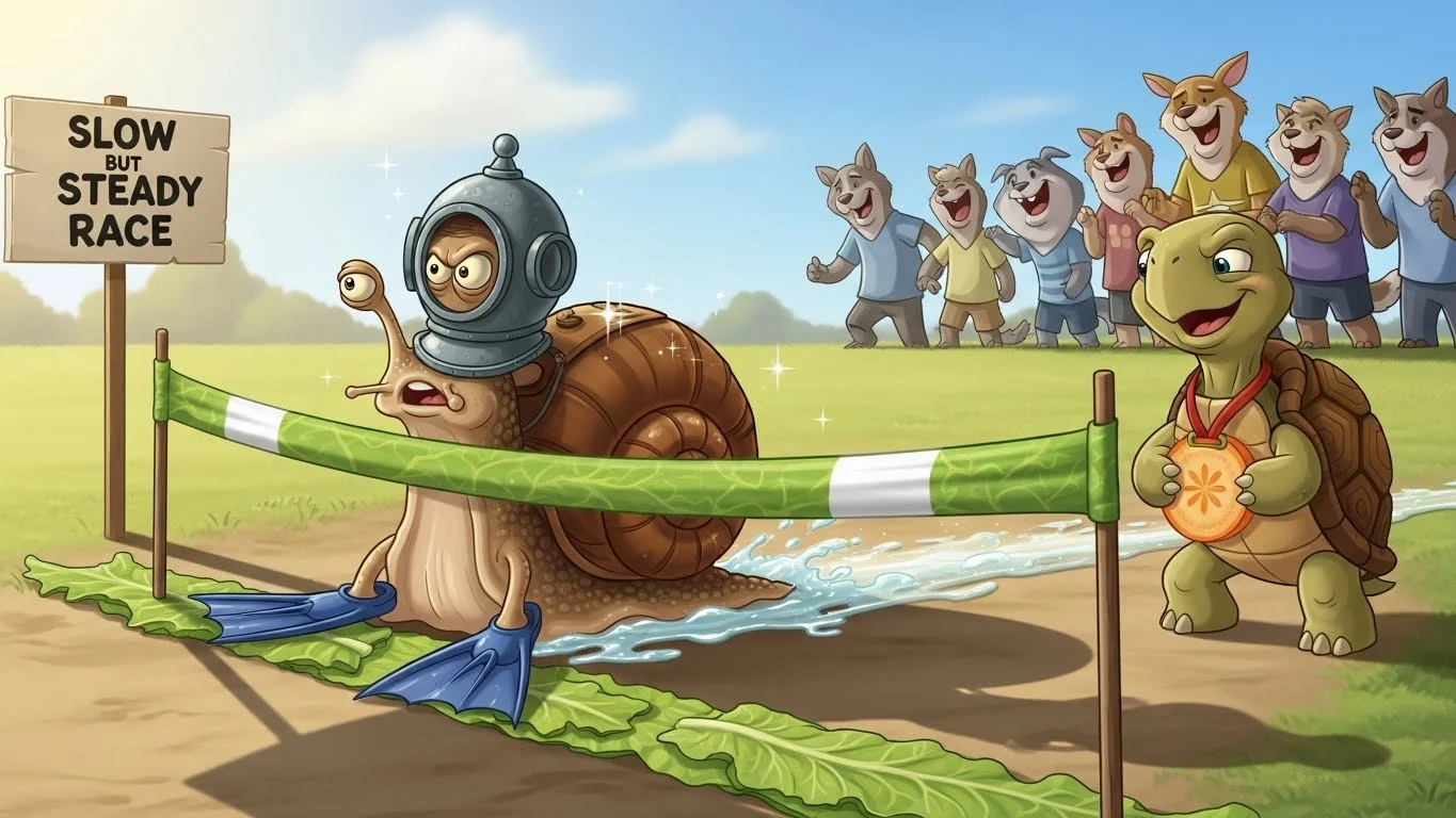 Slow but Steady Humor