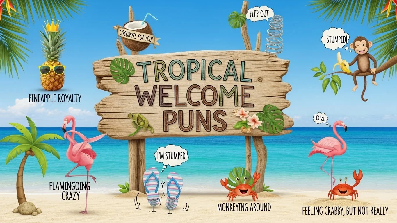 Tropical Welcome Puns