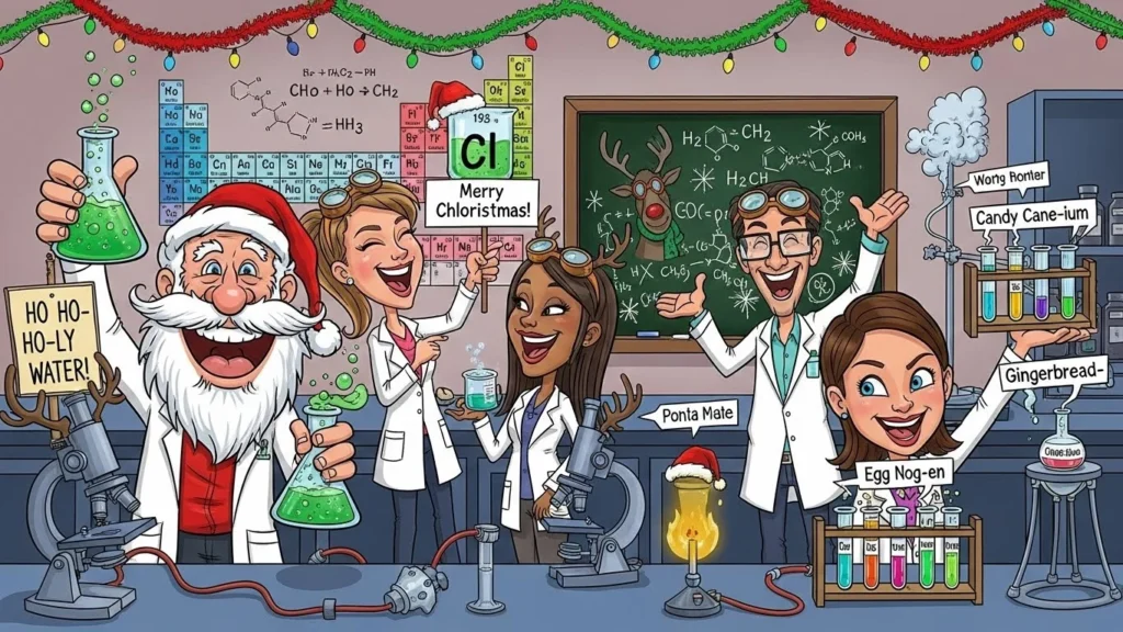 christmas chemistry puns