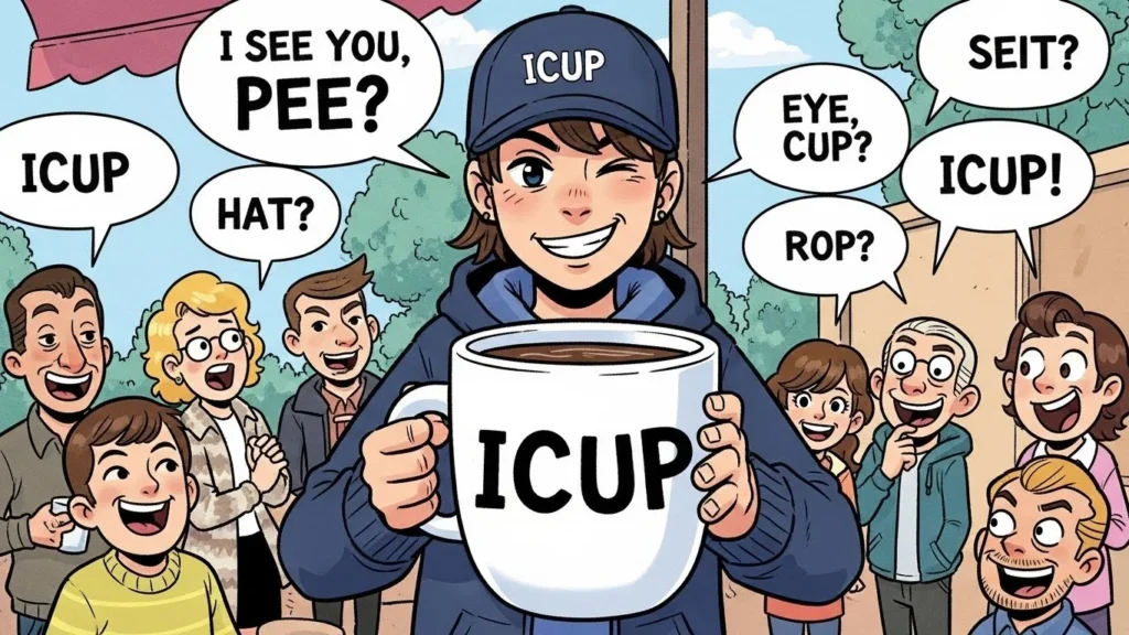 spelling jokes like icup