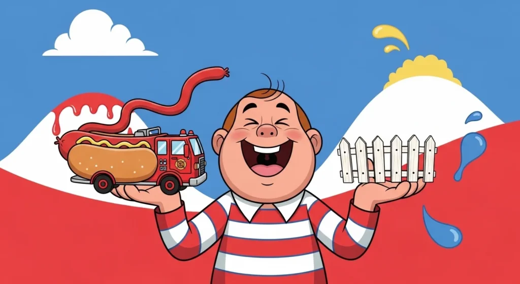 red white and blue puns