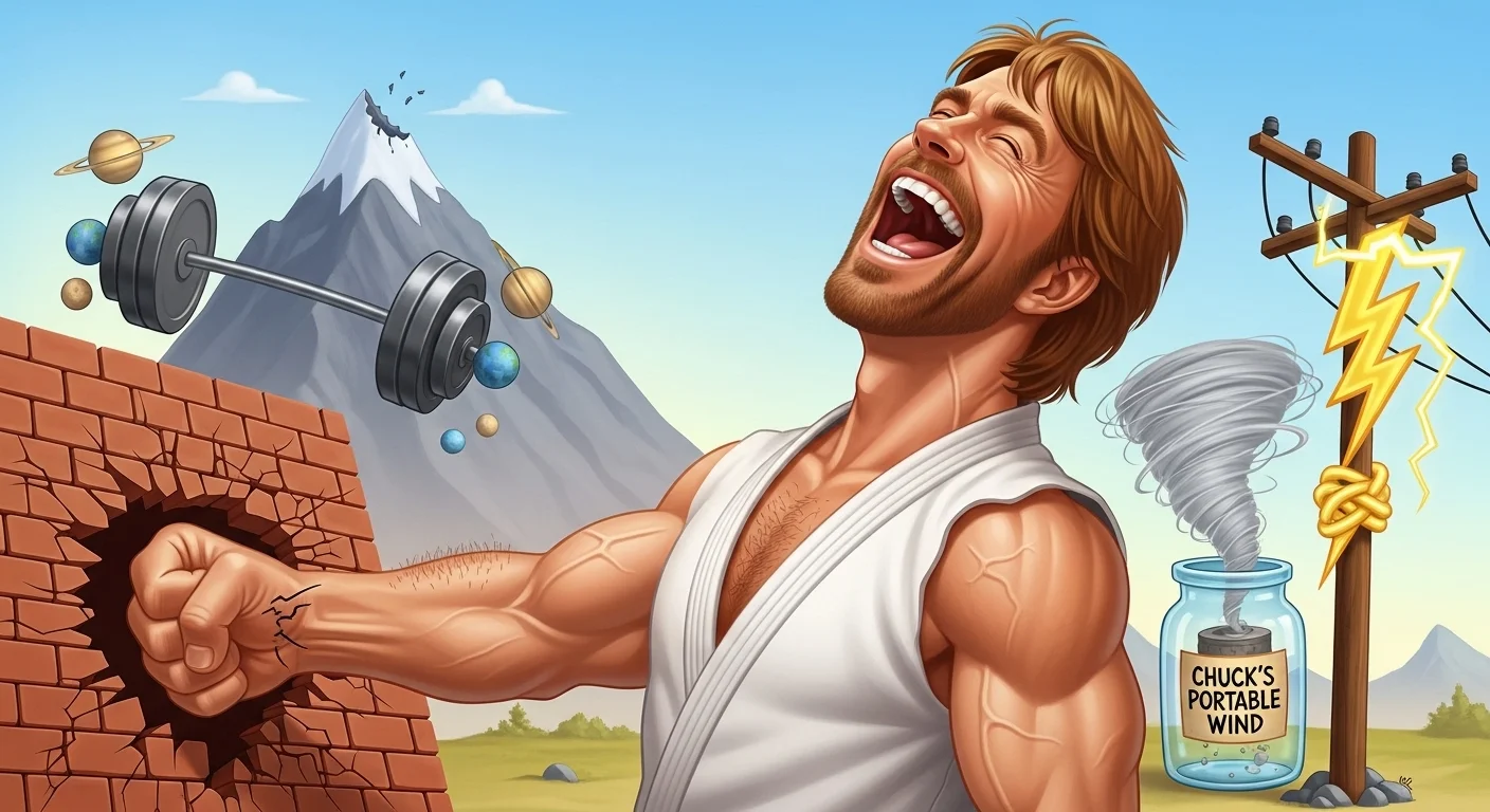 Chuck Norris Strength Puns