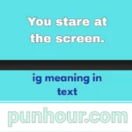 ig meaning in text